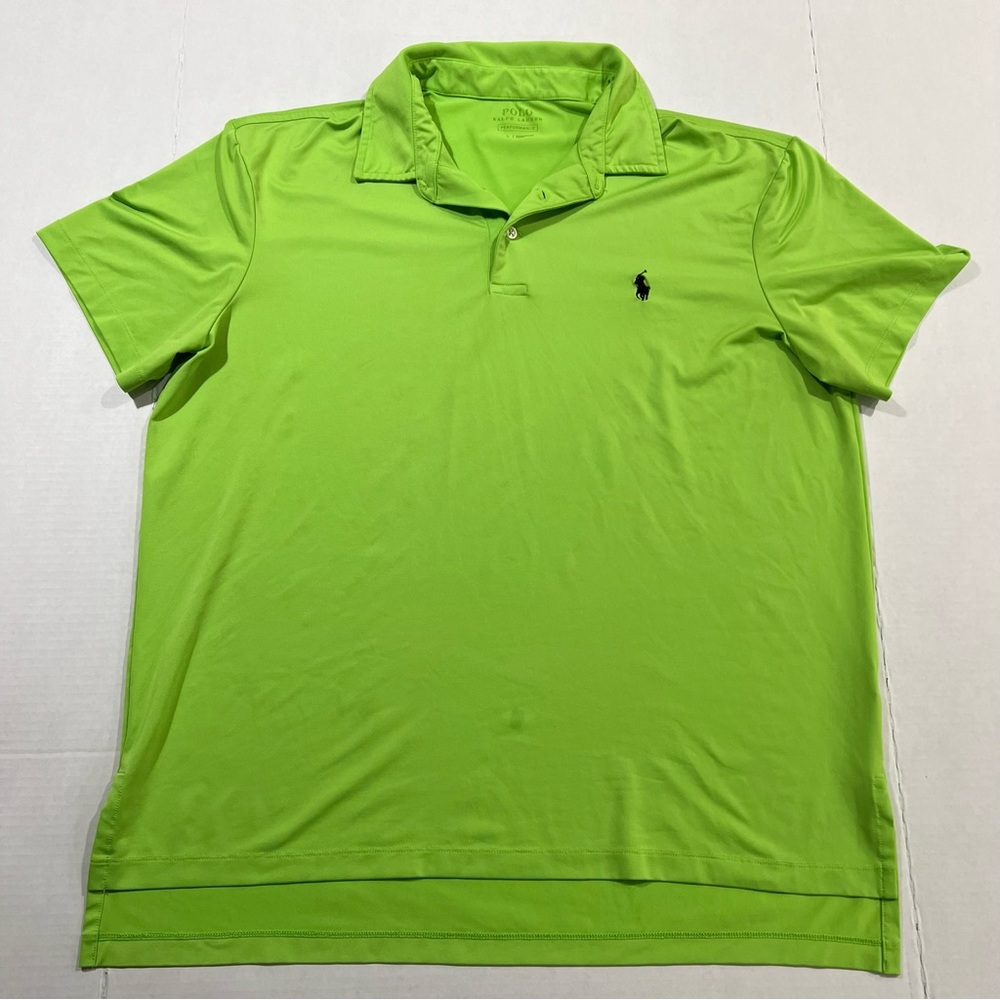 Polo Ralph Lauren Shirt Mens Large Green Pony Rugby Casual Preppy